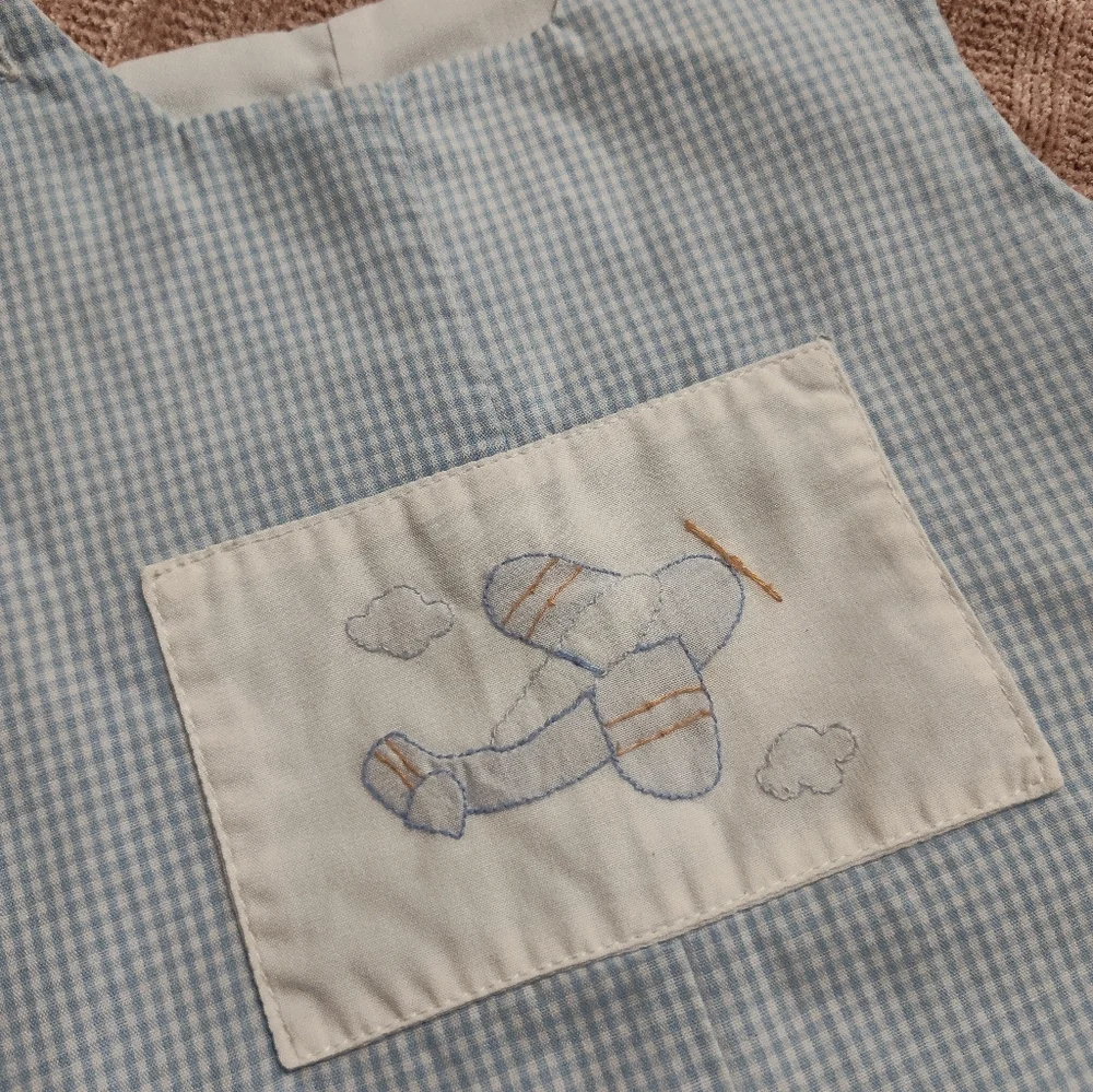 Bailey boys airplane Jon Jon romper 12m - Picture 2 of 3